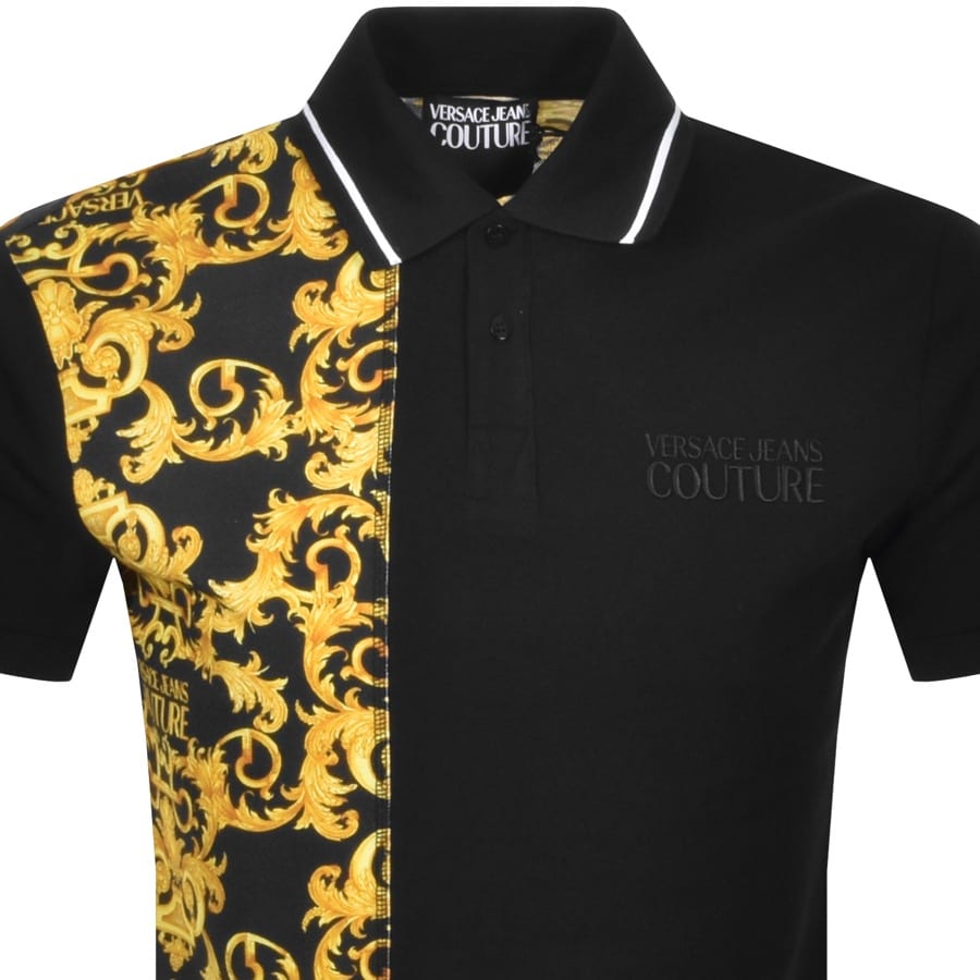 Alternative Image for ProductVersace Jeans Couture Logo Polo T Shirt Black2